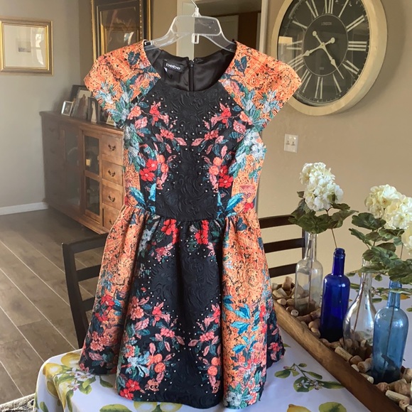 Bebe designer Jacquard tapestry floral dress - Picture 6 of 15